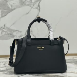 Prada Brushed Leather Top Handle Bag