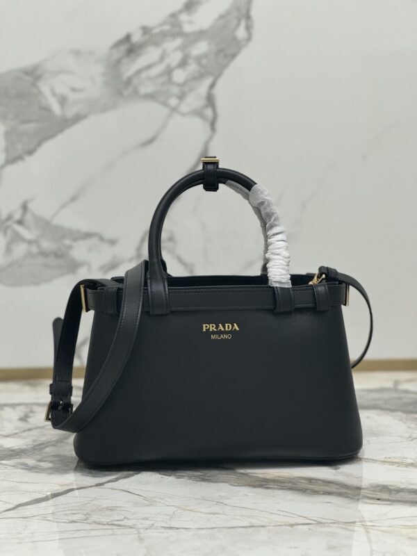 Prada Brushed Leather Top Handle Bag