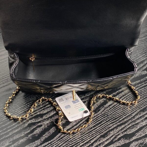 Chanel Coco Handle Small in Black Quilted Caviar Leather - Image 3