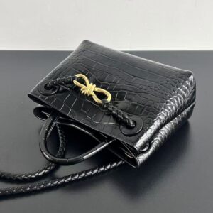 Bottega Veneta Mini Andiamo in Crocodile-Embossed Leather