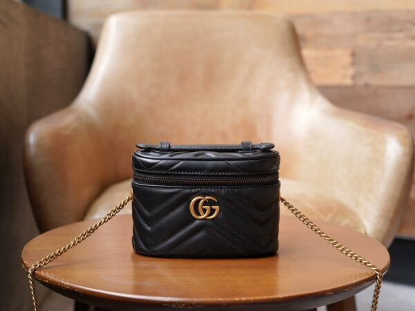 Black Gucci GG Marmont Mini Bag - Image 9