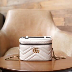 White Gucci GG Marmont Mini Bag