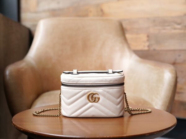 White Gucci GG Marmont Mini Bag