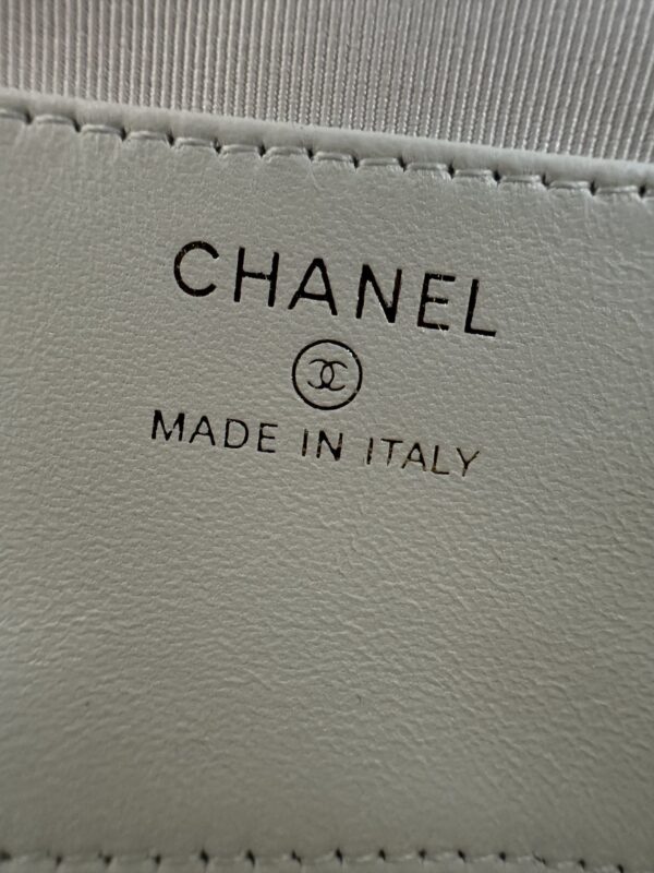 Chanel Quilted Camera Case in White Caviar Leather - Image 2