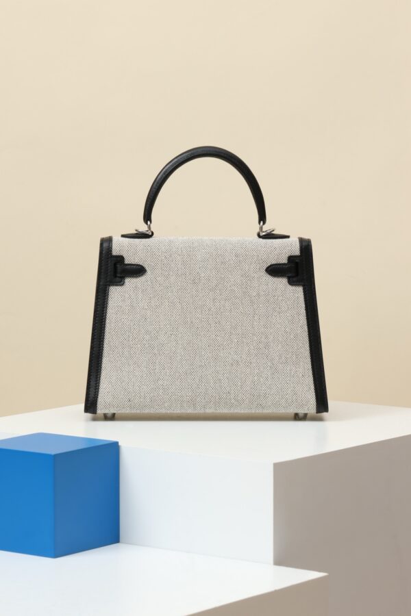Hermès Kelly 25 Sellier Toile & Leather - Image 4