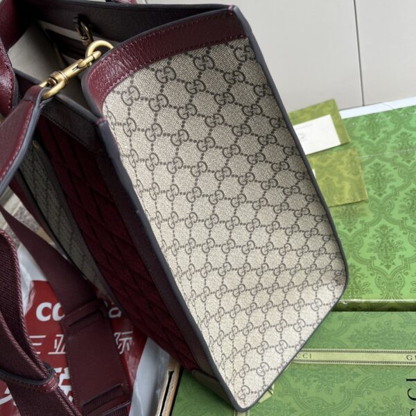 RED Gucci Large Tote with GG Matelassé - Image 4