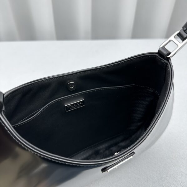 Prada Crescent Leather Shoulder Bag - Image 14
