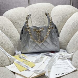 Chanel 22 Handbag in Metallic Quilted Calfskin
