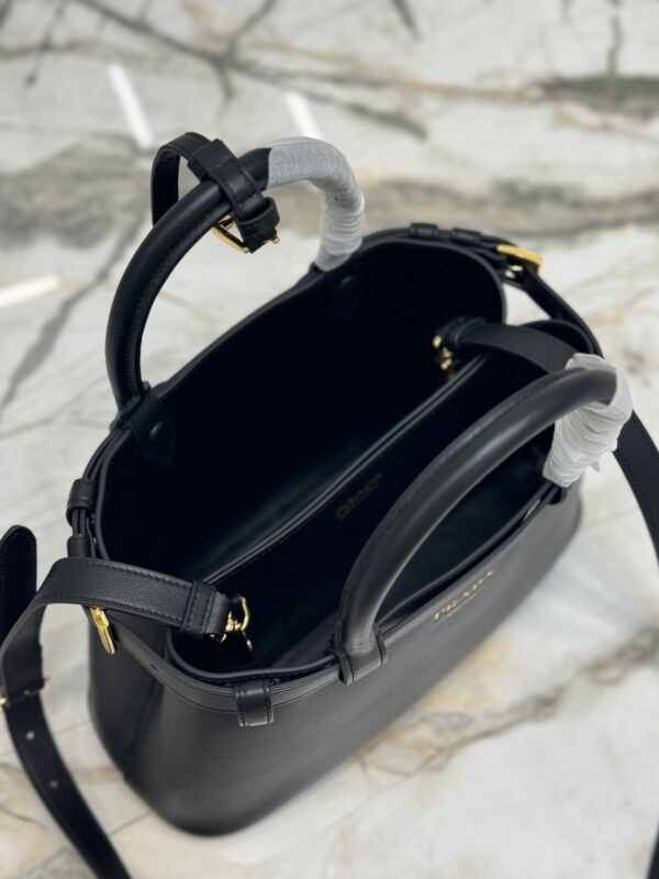 Prada Brushed Leather Top Handle Bag - Image 7