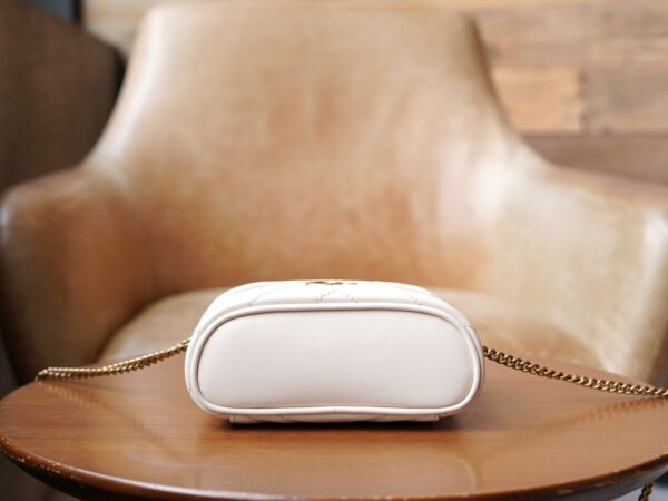 White Gucci GG Marmont Mini Bag - Image 2