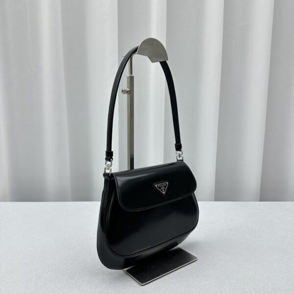 Prada Crescent Leather Shoulder Bag - Image 3