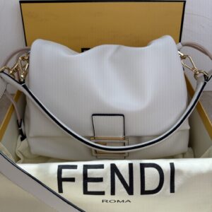 Fendi First Small in White Nappa Leather
