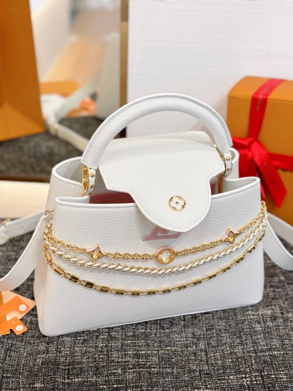 Louis Vuitton Capucines BB Taurillon Leather with Braided Chain - Image 4