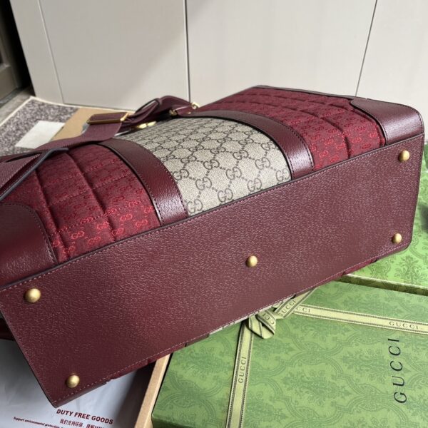 RED Gucci Large Tote with GG Matelassé - Image 7