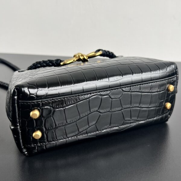Bottega Veneta Mini Andiamo in Crocodile-Embossed Leather - Image 6