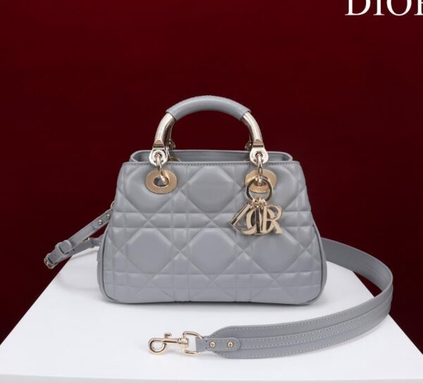 Dior Lady Dior Bag in Grey Cannage Lambskin