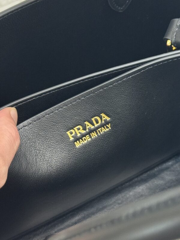 Prada Brushed Leather Top Handle Bag - Image 9