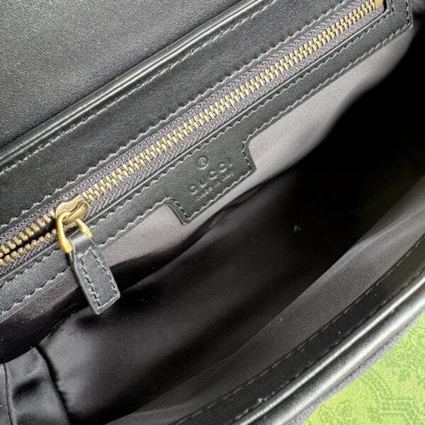 Black Gucci GG Marmont Small Velvet Shoulder Bag - Image 8
