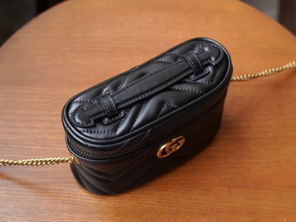 Black Gucci GG Marmont Mini Bag - Image 4