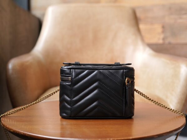 Black Gucci GG Marmont Mini Bag - Image 6