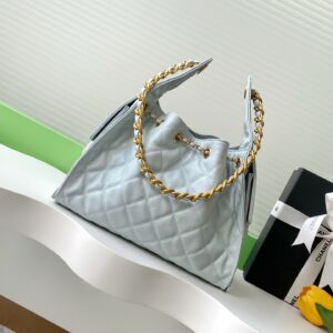 Chanel Quilted Drawstring Bucket Bag