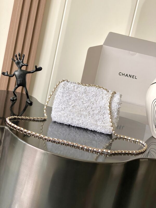 Chanel Tweed Flap Bag - Image 8