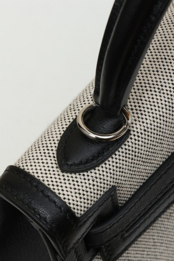 Hermès Kelly 25 Sellier Toile & Leather - Image 6
