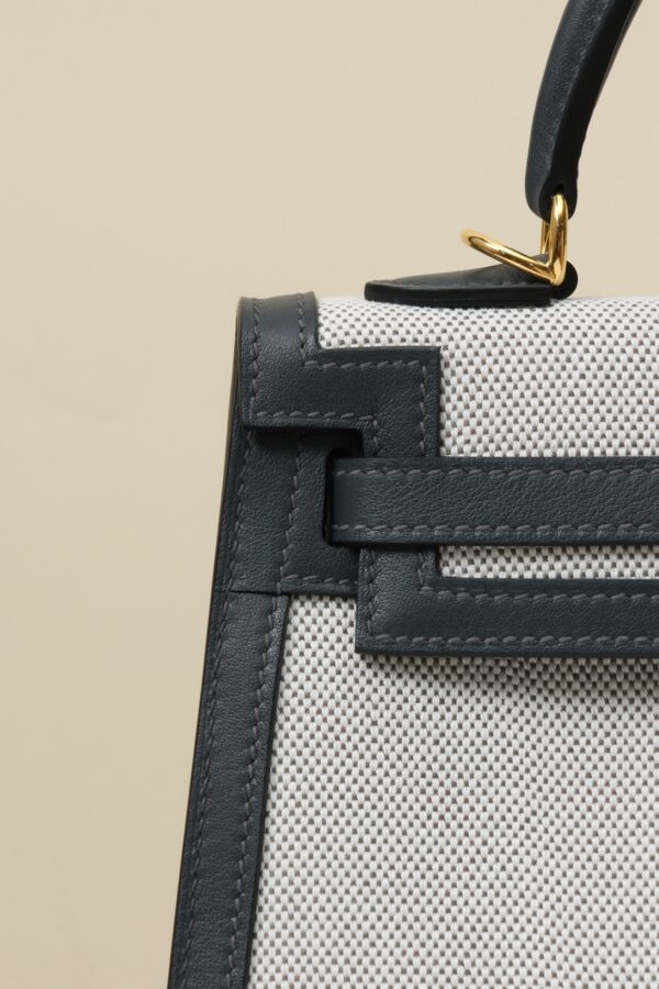 Hermès Kelly 25 Sellier Toile & Leather - Image 21