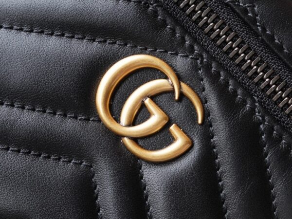 Black Gucci GG Marmont Mini Bag - Image 5