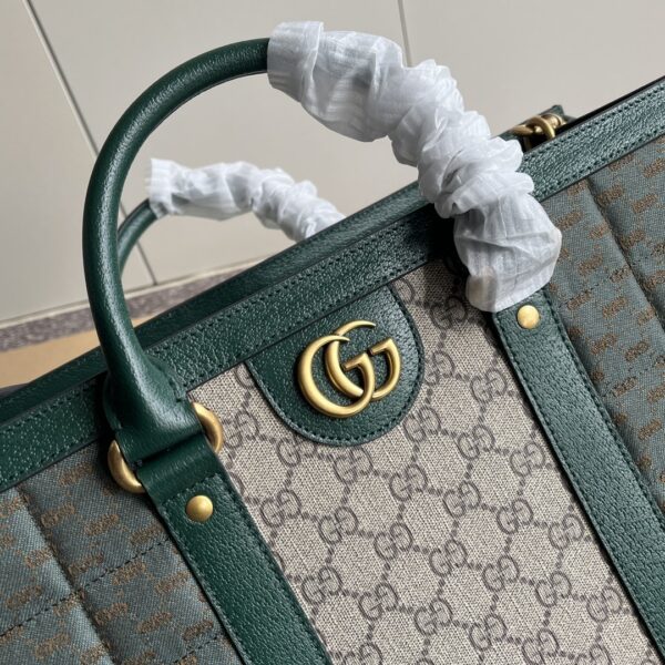Green Gucci Large Tote with GG Matelassé - Image 4