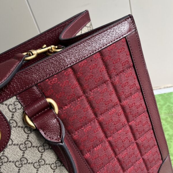 RED Gucci Large Tote with GG Matelassé - Image 8