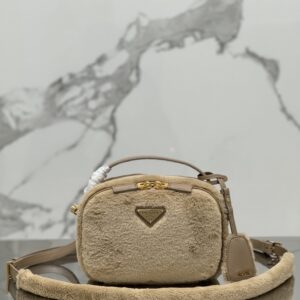 Prada Shearling Mini Camera Bag