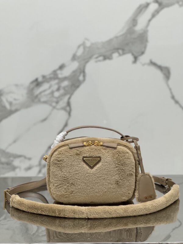 Prada Shearling Mini Camera Bag