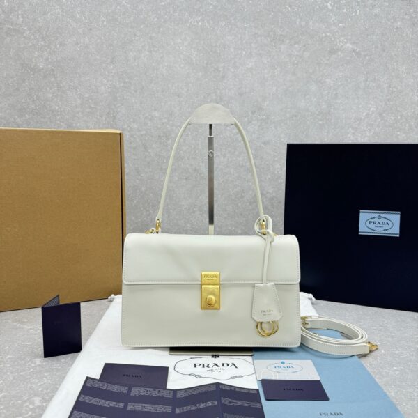 Prada Symbole Brushed Leather Handbag - Image 28