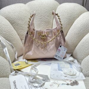 Chanel Quilted Drawstring Bucket Bag