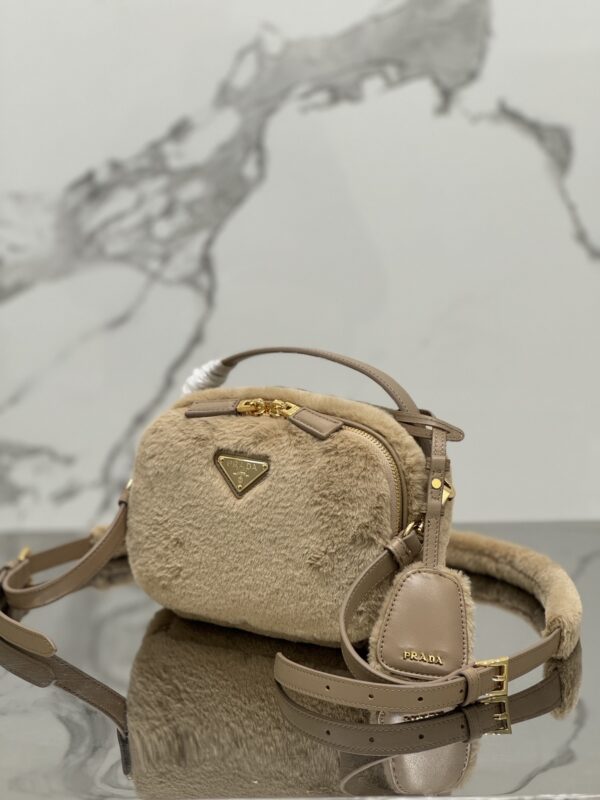Prada Shearling Mini Camera Bag - Image 5