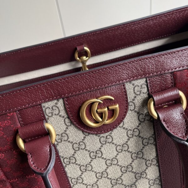 RED Gucci Large Tote with GG Matelassé - Image 6