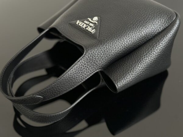 Prada Grained Leather Mini Tote - Image 5