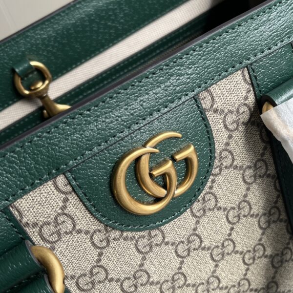 Green Gucci Large Tote with GG Matelassé - Image 8