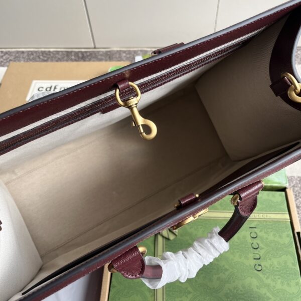 RED Gucci Large Tote with GG Matelassé - Image 9