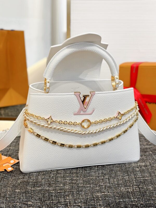 Louis Vuitton Capucines BB Taurillon Leather with Braided Chain - Image 5