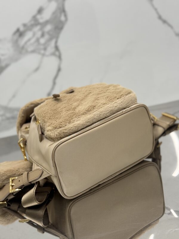 Prada Shearling and Nylon Backpack - Image 7